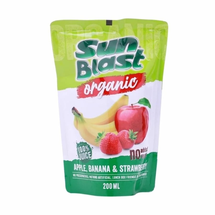 عصير عضوي طبيعي 100% بدون سكر سن بلاست  200 مل - SUN BLAST ORGANIC JUICE FREE SUGAR
