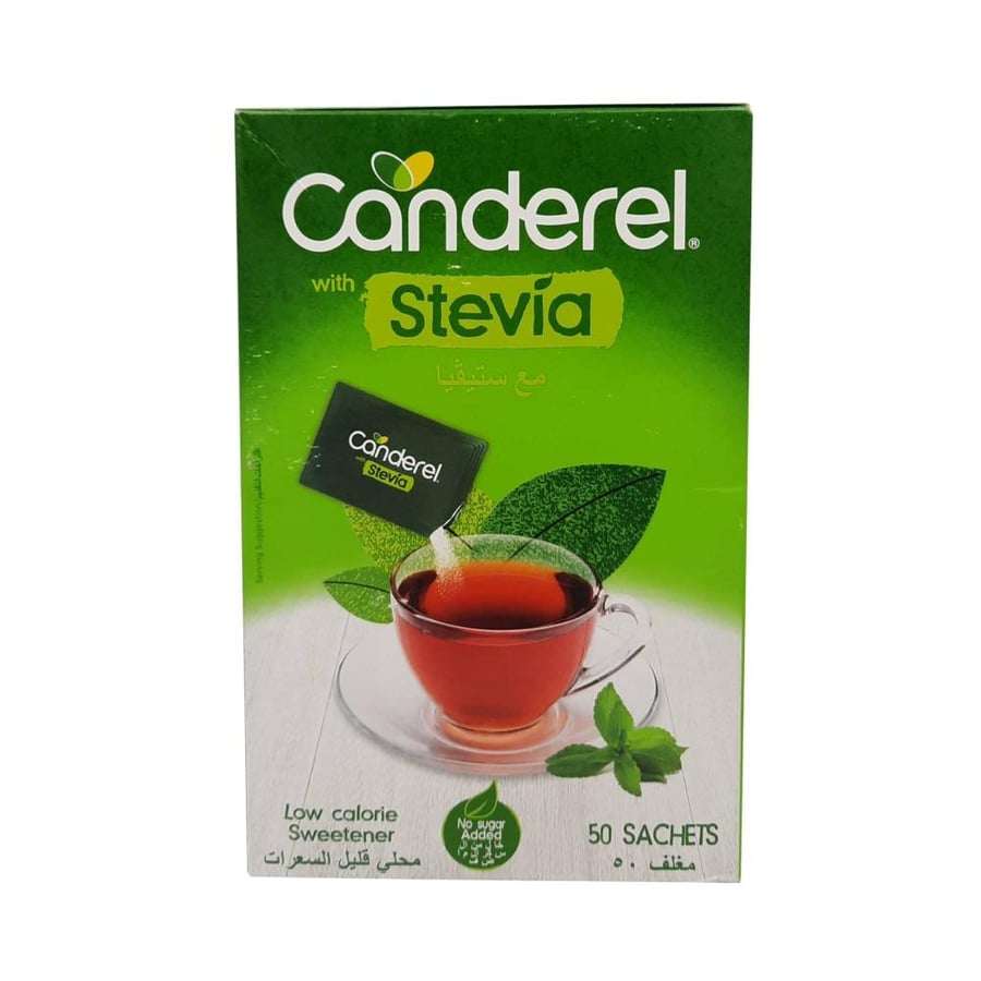 كاندريل ستيفيا محلي قليل السعرات -Canderel with stevia 50pcs
