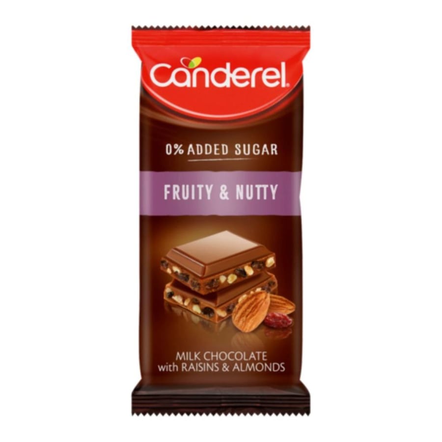 كاندريل شوكولاتة 100 جم بدون سكر مضاف - CANDEREL GORGEOUS MILK