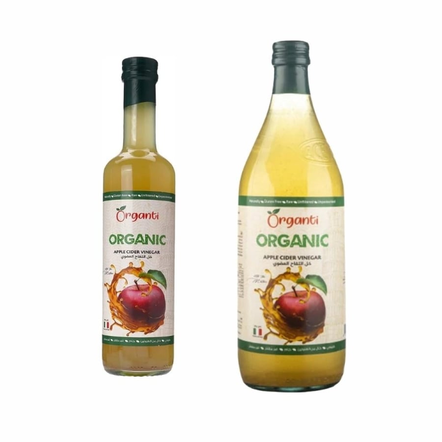 خل التفاح العضوي أورجانتي 500 مل - ORGANTI APPLE CIDER VINEGAR