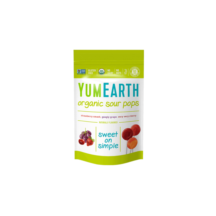 حلوى مصاصات الفواكة العضوية بنكهة الحوامض- Yum Earth