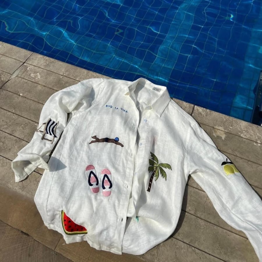 Kids White Linen Shirt