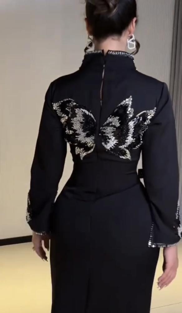 فستان  سهره  ناعم اسود