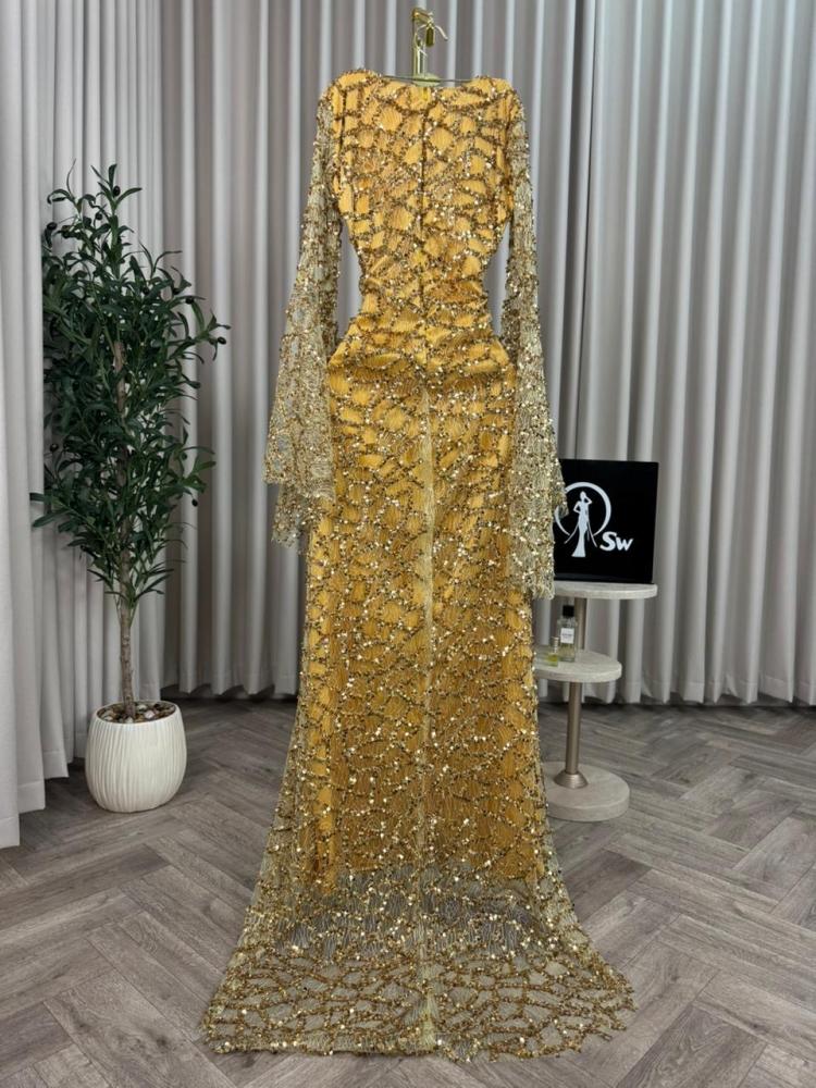فستان سهره   فخم كموني