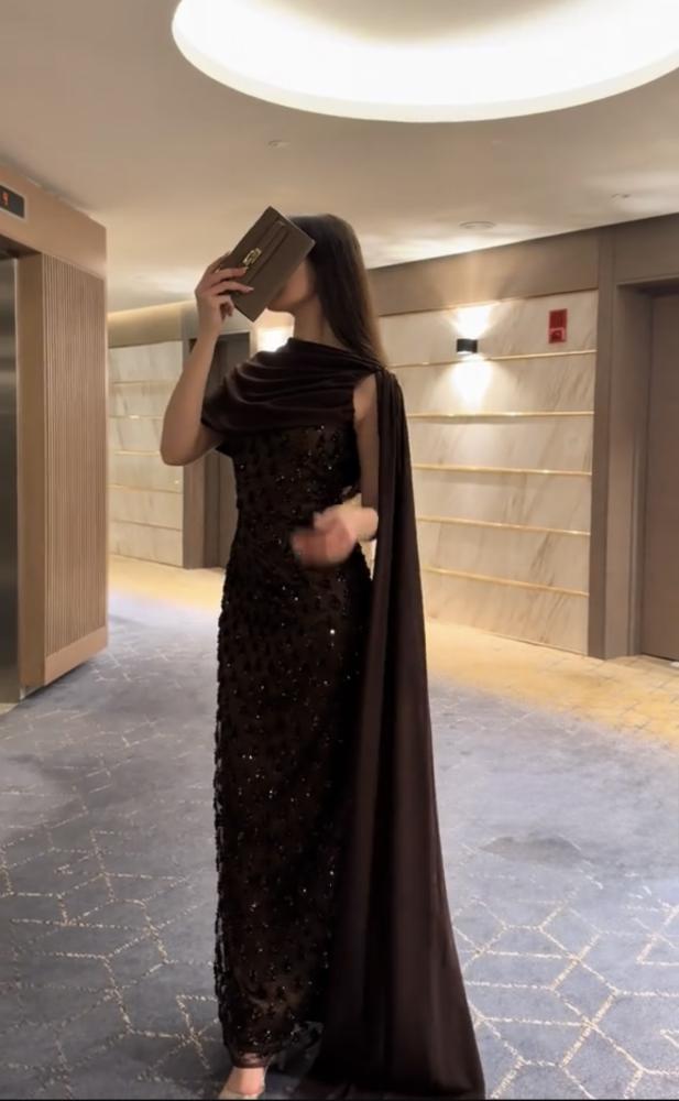 فستان سهره  بني راقي
