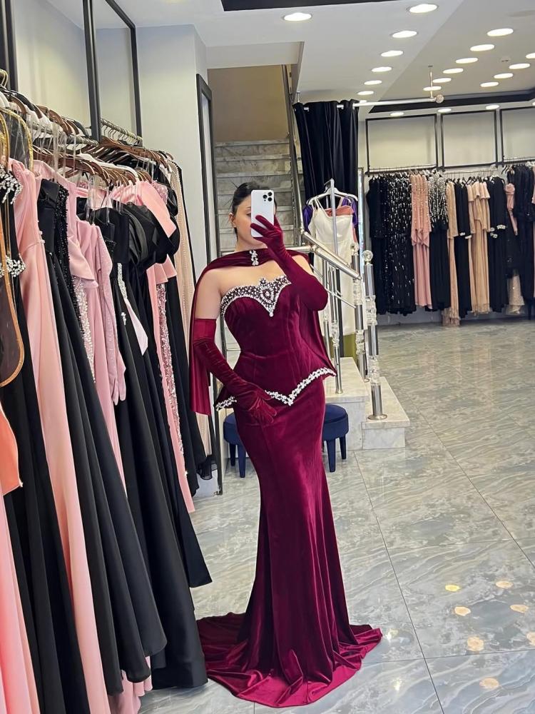 فستان سهره   فخم فوشي