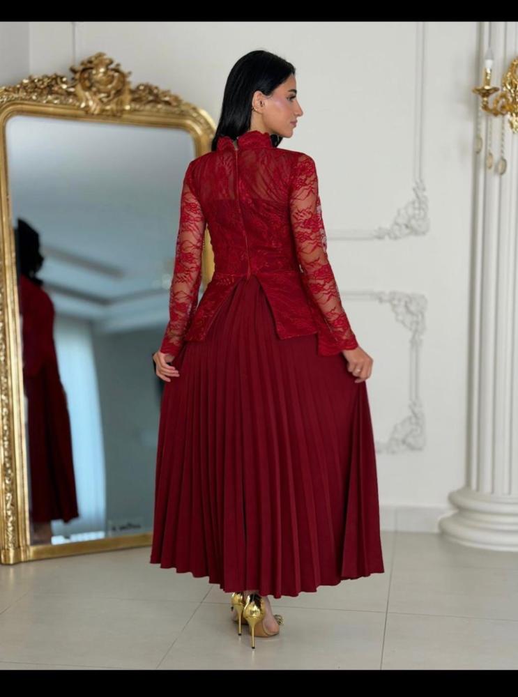 فستان سهره احمر ناعم