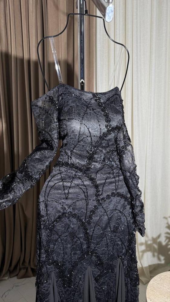 Elegant black evening dress