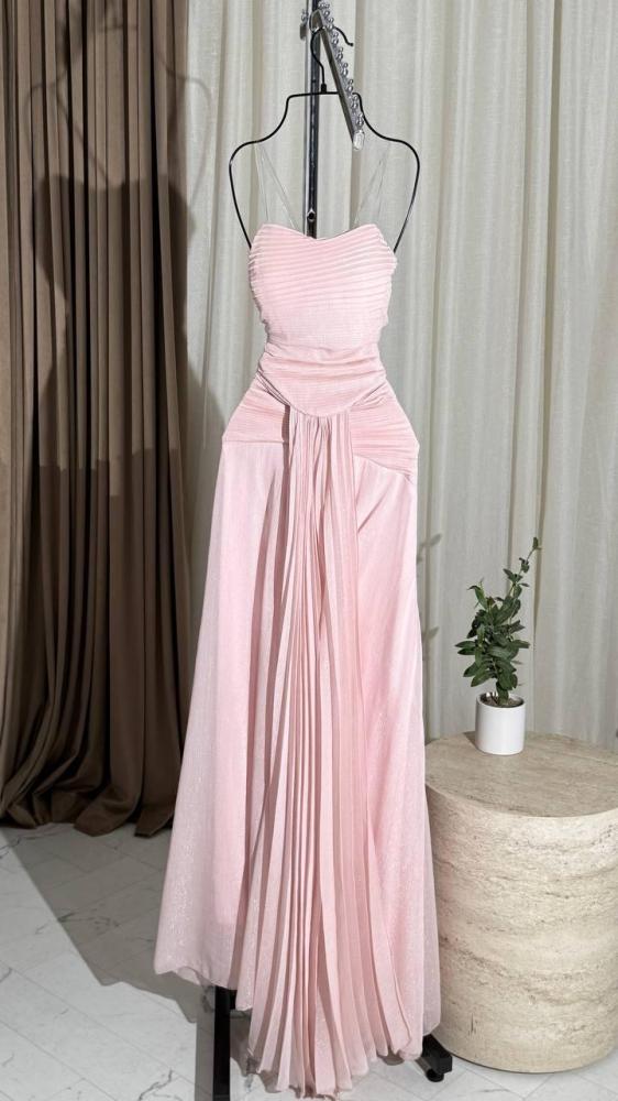 Pink evening dress