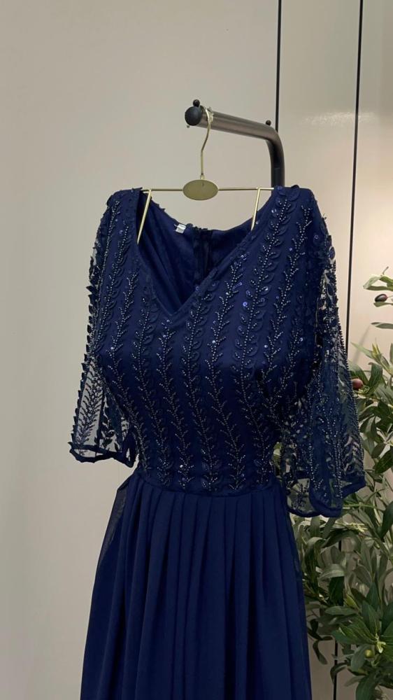 Navy blue maternity dress