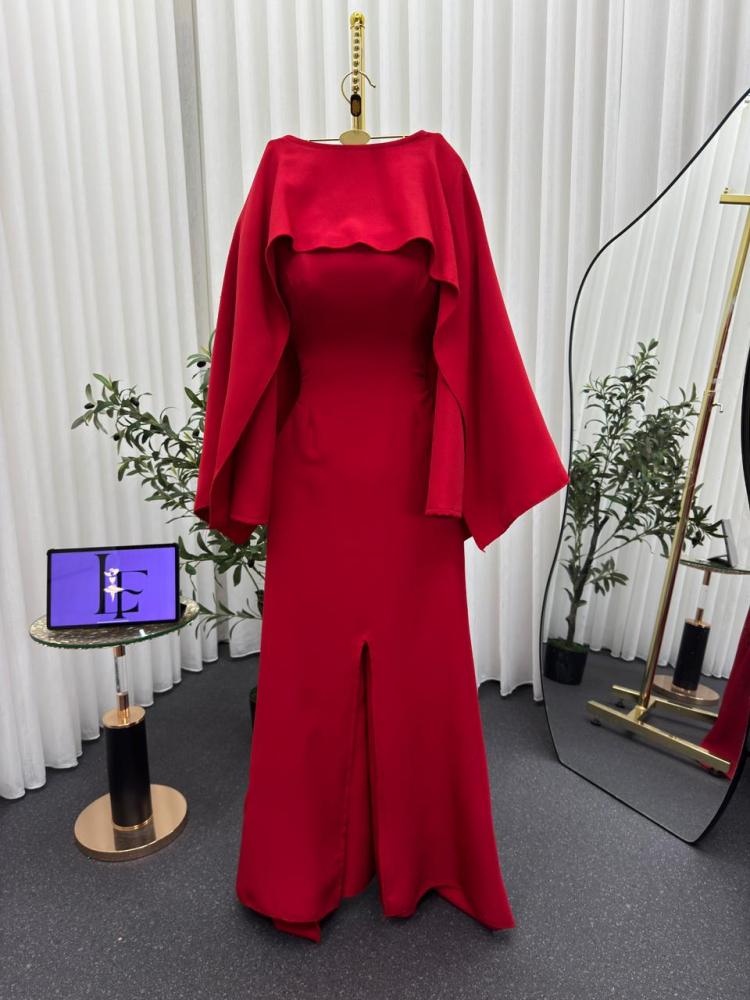 Elegant red evening dress