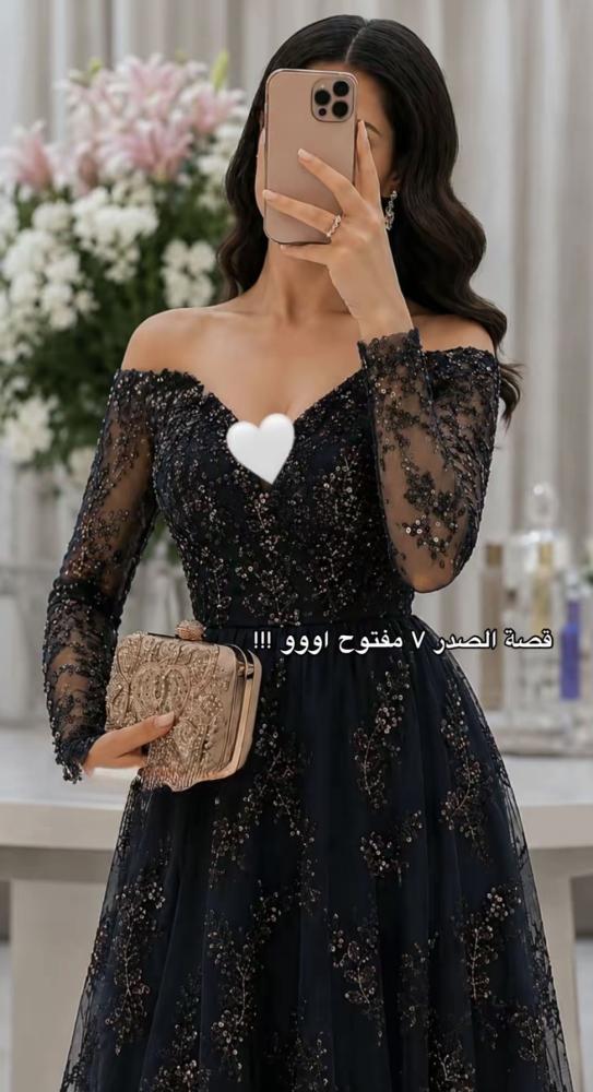 فستان  سهره فخم كحلي