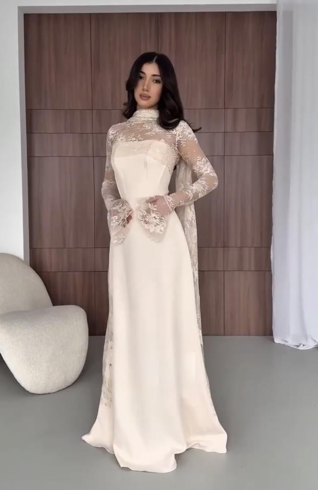 فستان سهره ناعم ثلاث قطع
