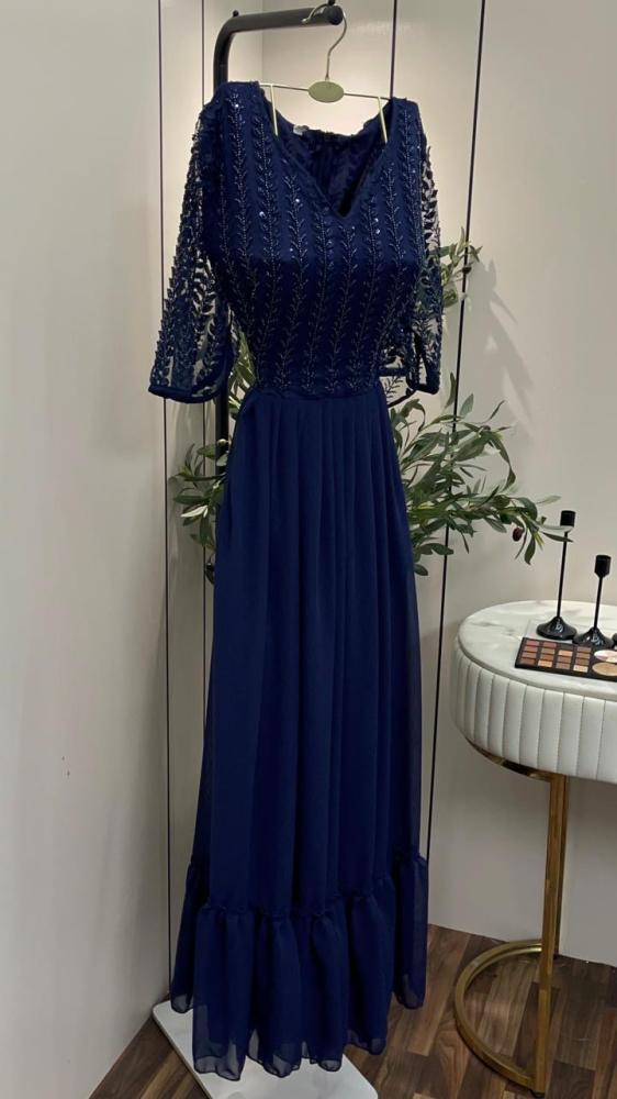 Navy blue maternity dress