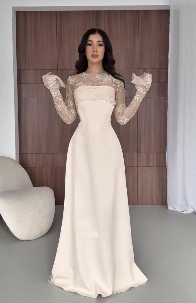 فستان سهره ناعم ثلاث قطع