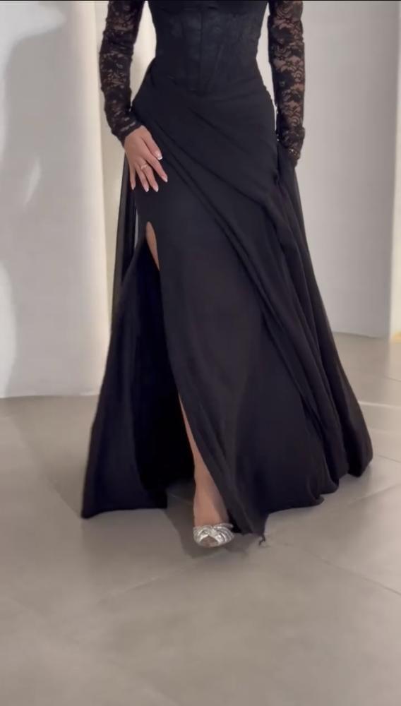 فستان سهره   فخم اسود