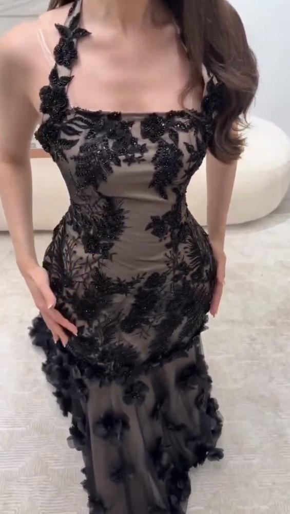 فستان سهره  فخم الاميرة اسود