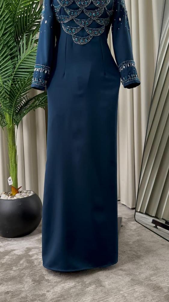 فستان سهره ازرق راقي