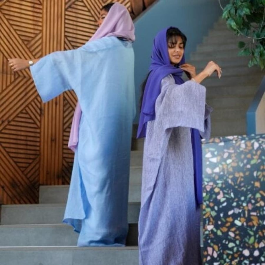 Half cloak abaya, lightweight linen, light cloak in summer colors