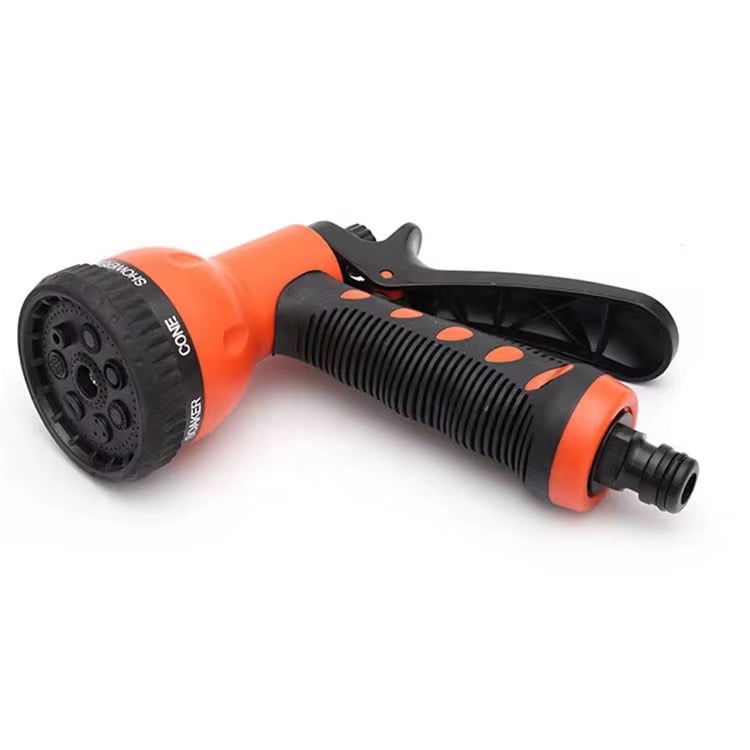 4 pieces garden hose nozzle set with 8 adjustable heads for watering and car washing