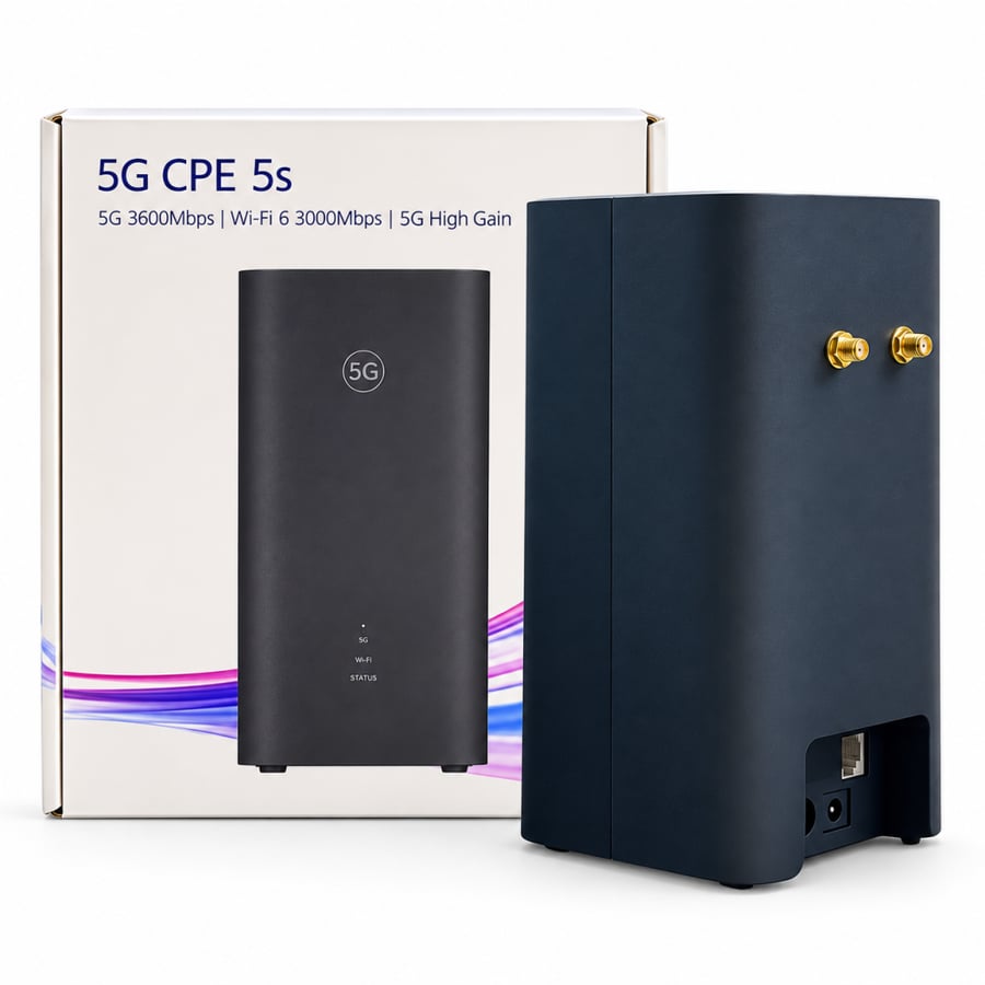 باقة الانتينا الذهبية 30dBi + راوتر Huawei CPE 5 H153-381 يدعم جميع الشبكات لتحسين الإشارة واستقرار الإنترنت ( شامل التركيب )
