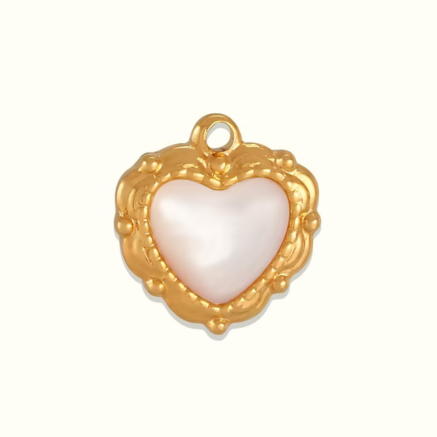 White Heart Charm