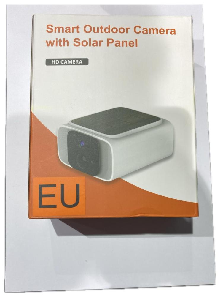 Smart outdoor surveillance camera with built-in solar panel