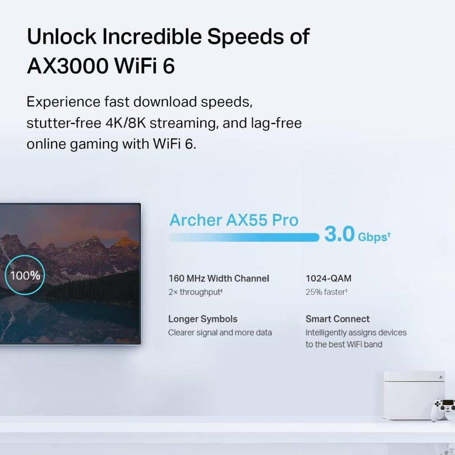 TP-Link AX3000 Wi-Fi 6 Router – Archer AX55 Pro