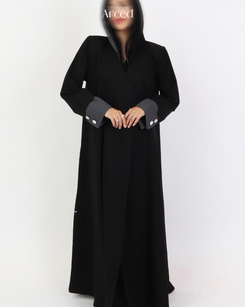 عباية كتان اسود