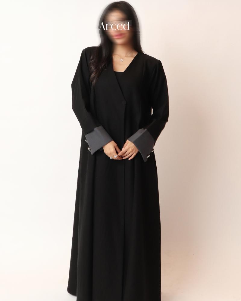 عباية كتان اسود