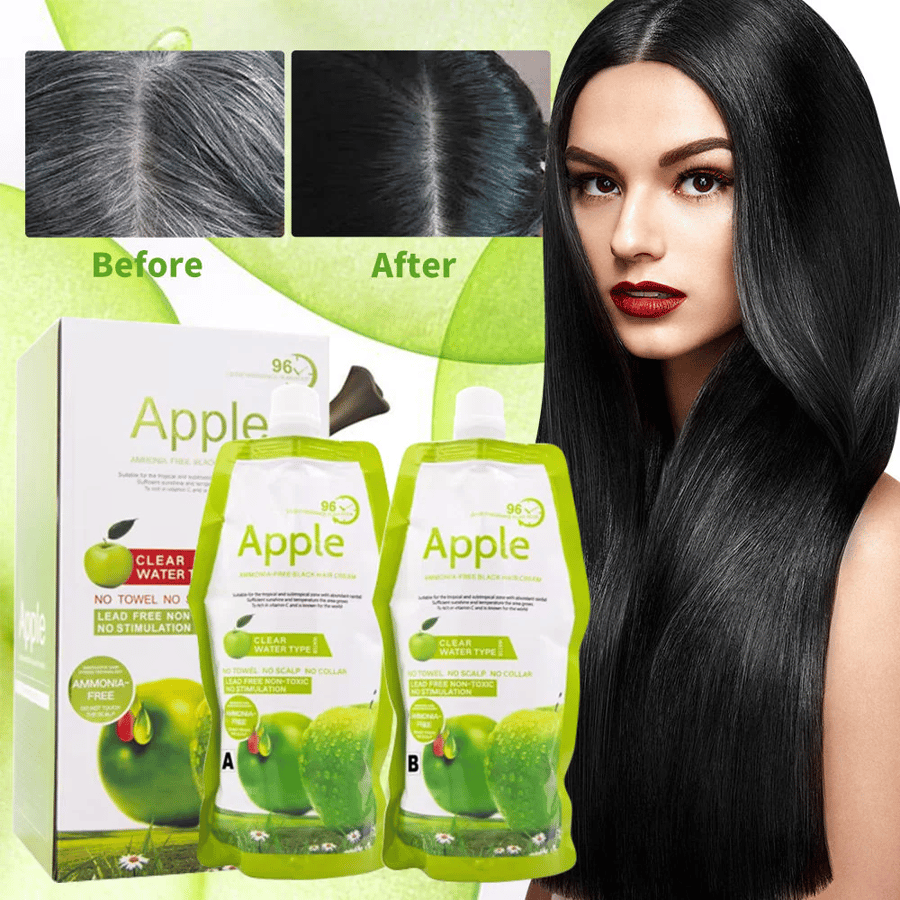 كريم آبل لصبغ الشعر باللون الأسود الطبيعي - Apple Ammonia-Free Black Hair Cream
