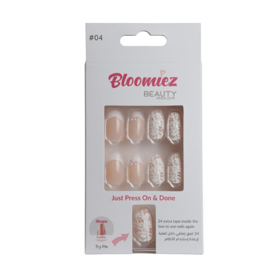 أظافر بلوميز الجاهزة للتركيب - 04 كوفن (24 قطعة) - Bloomiez Press On Nails 04 Coffin