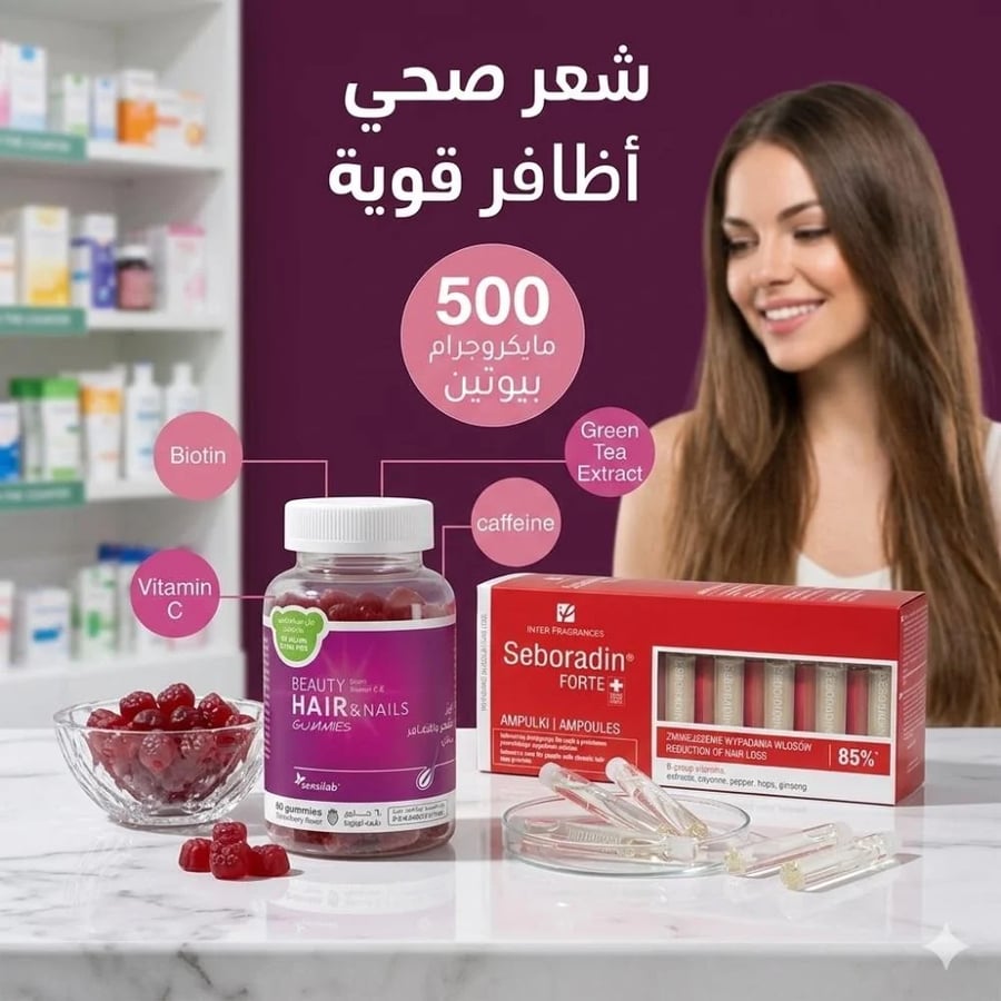 مجموعة "الإصلاح الشامل" للشعر والأظافر (Total Repair & Growth Set)