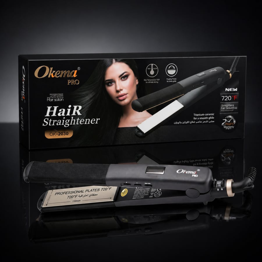 Ceramic hair straightening iron from Okima OK-2030 | with ion technology
