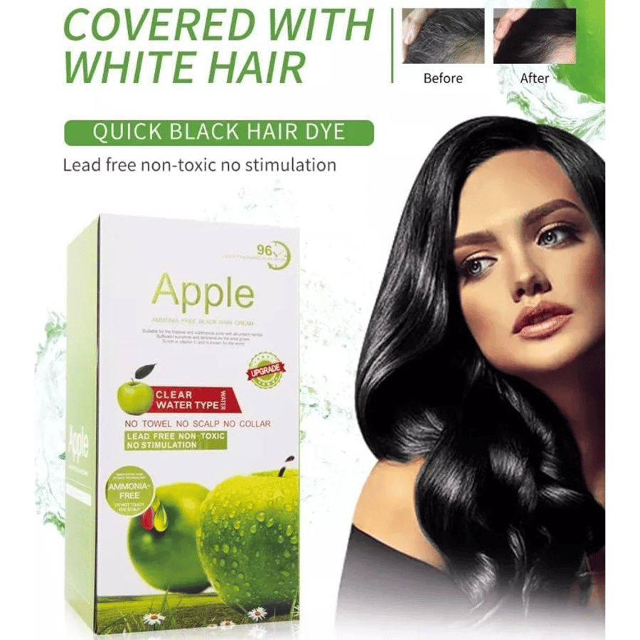كريم آبل لصبغ الشعر باللون الأسود الطبيعي - Apple Ammonia-Free Black Hair Cream
