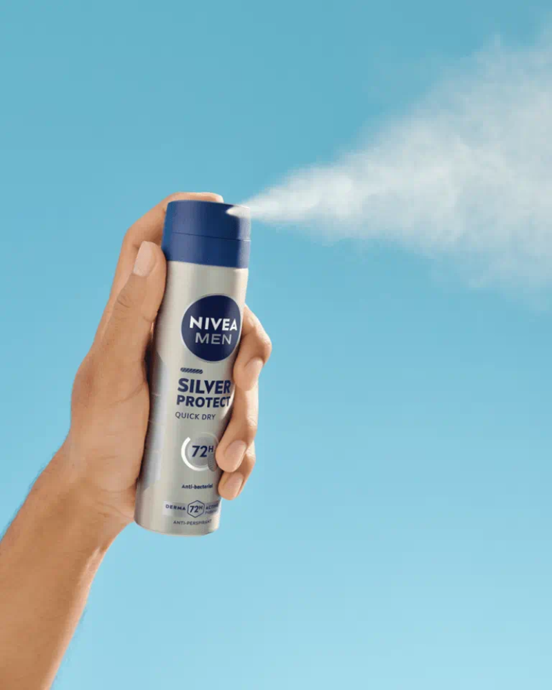 بخاخ نيفيا مان سيلفر بروتكت بأيونات الفضة - 150 مل (Nivea Men Silver Protect)