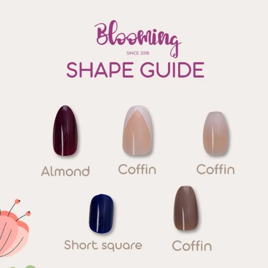 أظافر بلومينج الجاهزة للتركيب - أزرق ملكي لامع - Blooming Royal Blue Shiny Nails
