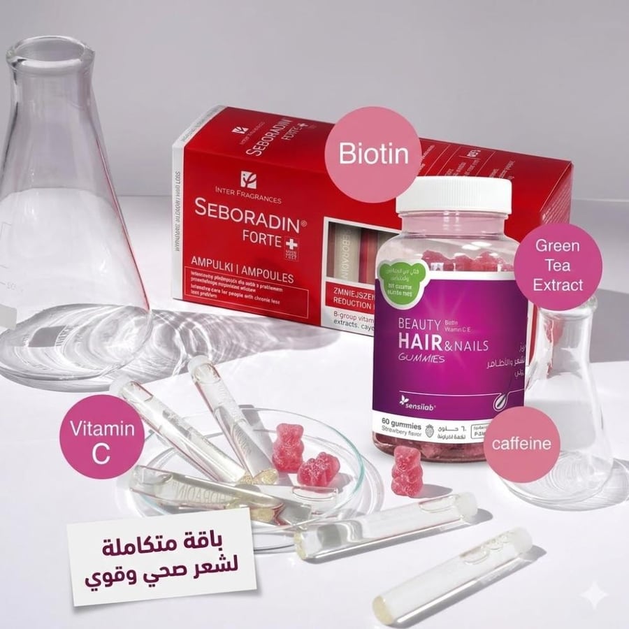 مجموعة "الإصلاح الشامل" للشعر والأظافر (Total Repair & Growth Set)