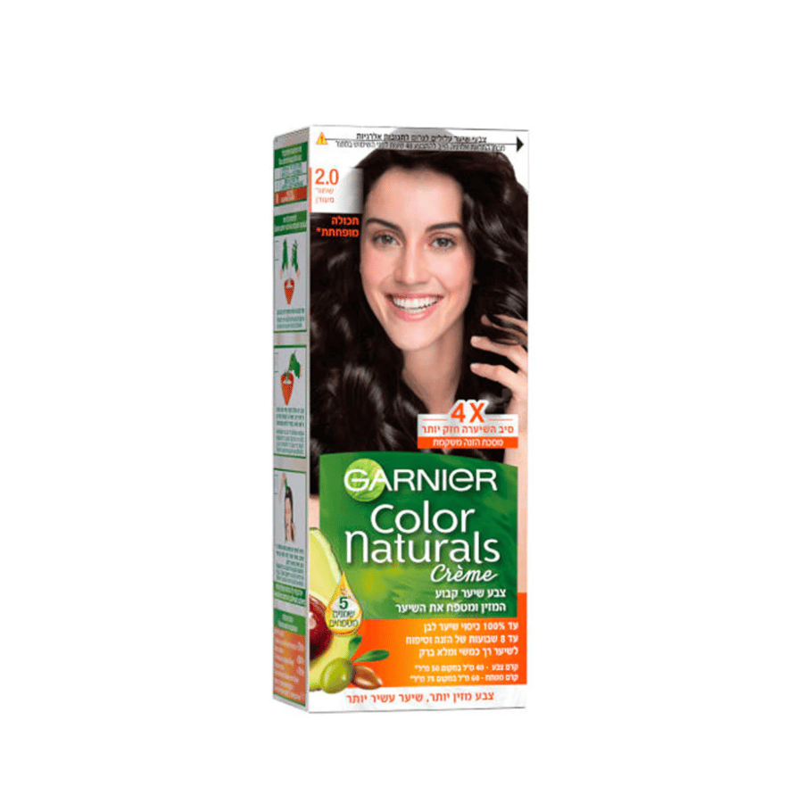 صبغة غارنييه كولور ناتشرلز - 2.0 أسود عميق لامع / Garnier Black