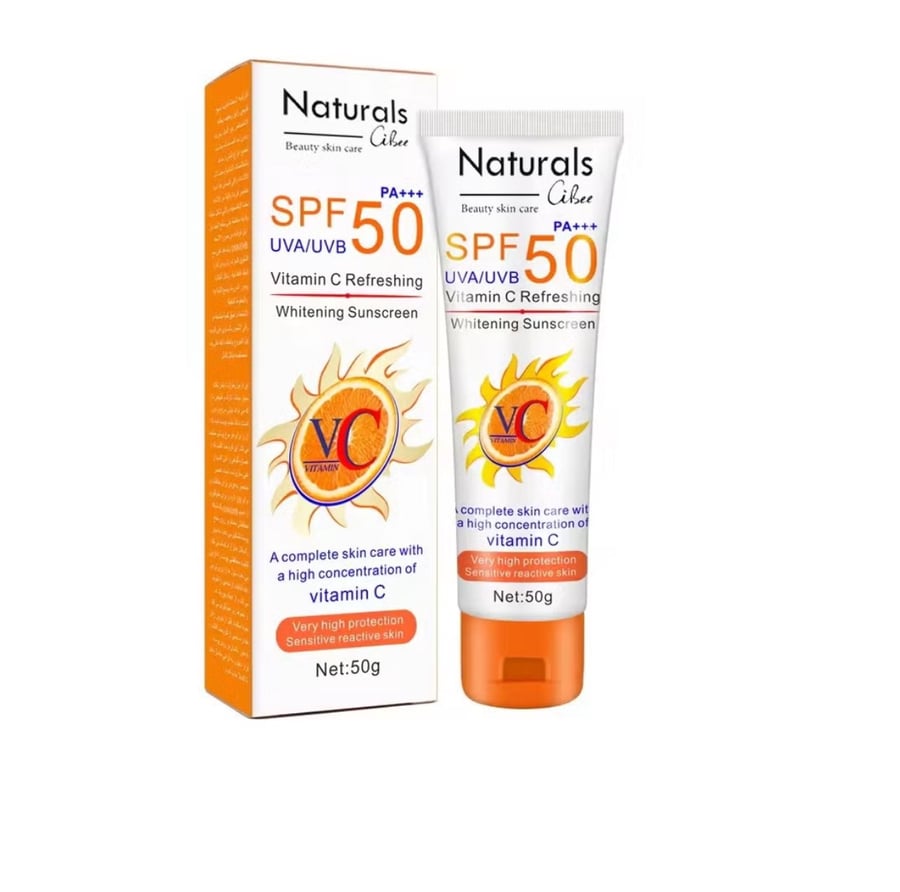 كريم واقي شمس مع فيتامين سي 50 جرم بعامل حمايه 50SPF
