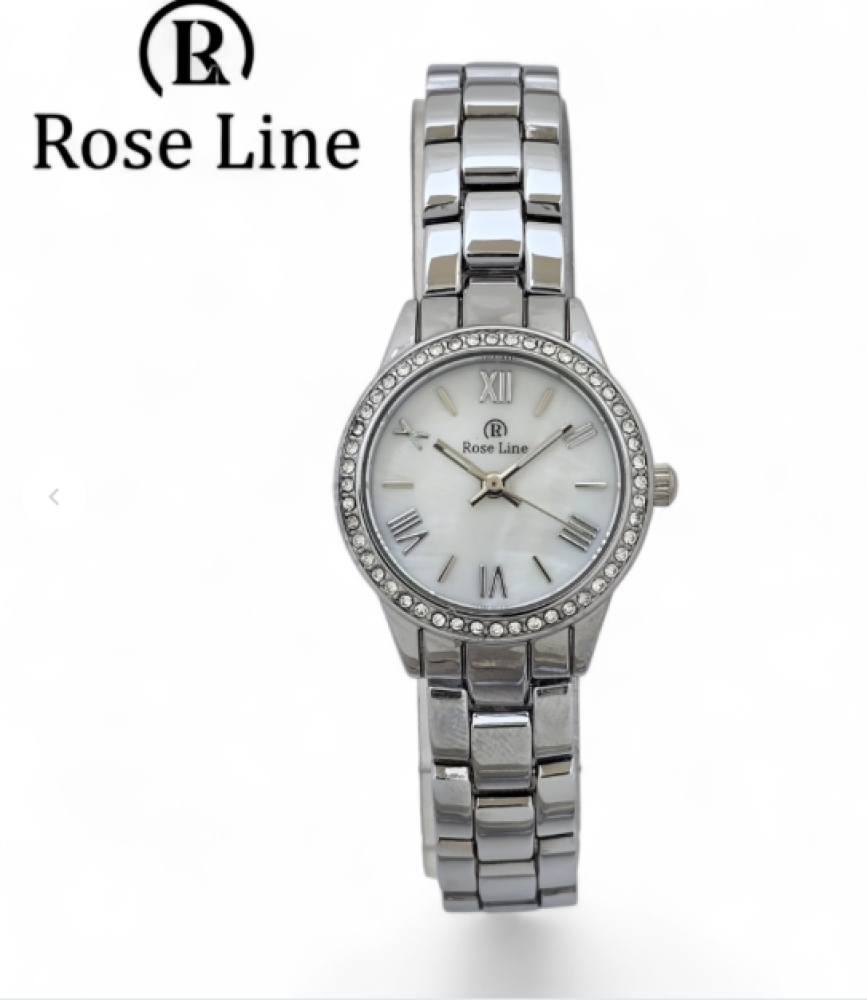 Elegant women's silver wristwatch – modern design, water-resistant, stainless steel, 3-year warranty