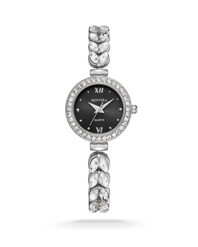 Women's watch Sembla round gold dial black face