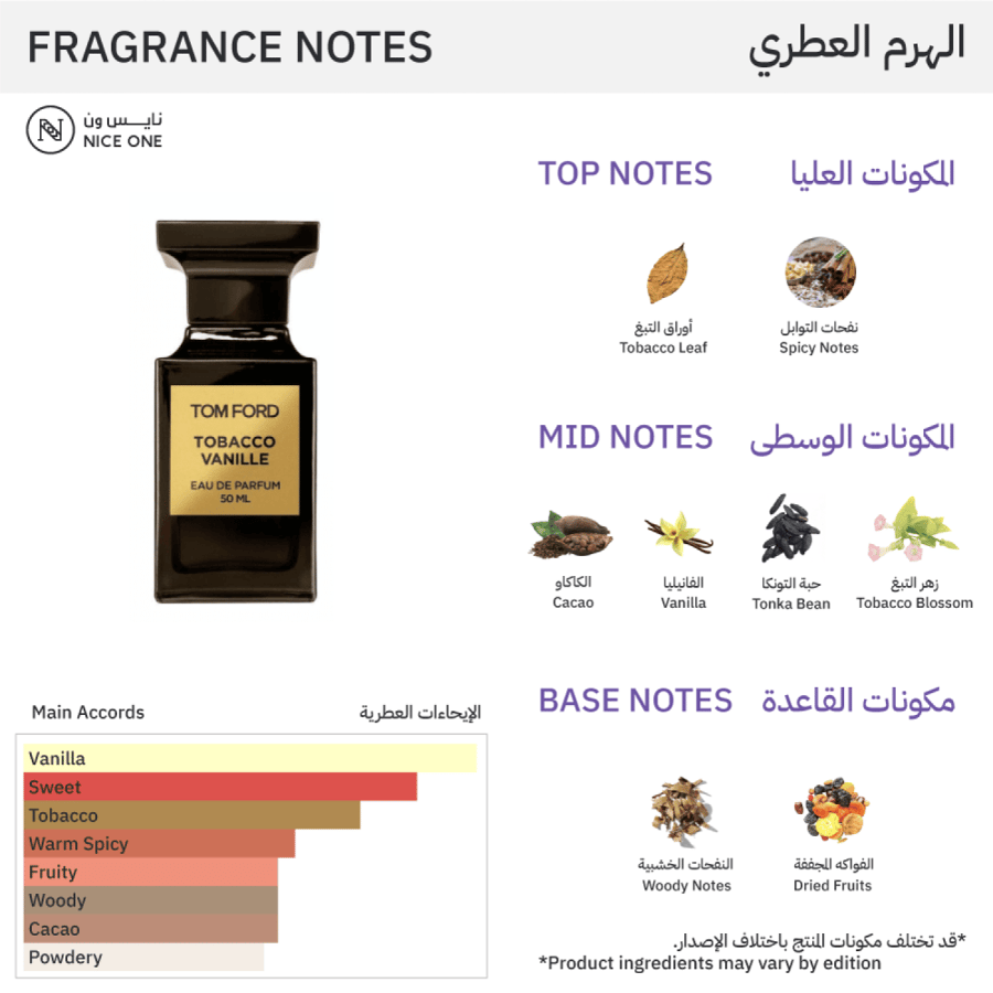 عطر توباكو فانيلا من توم فورد - او دو بارفيوم |  100 ml