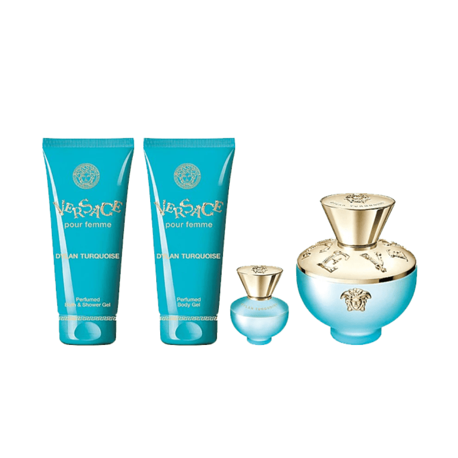 مجموعة عطر بور فيم دايلان تركواز من فرزاتشي للنساء - او دو تواليت - 4 قطع |