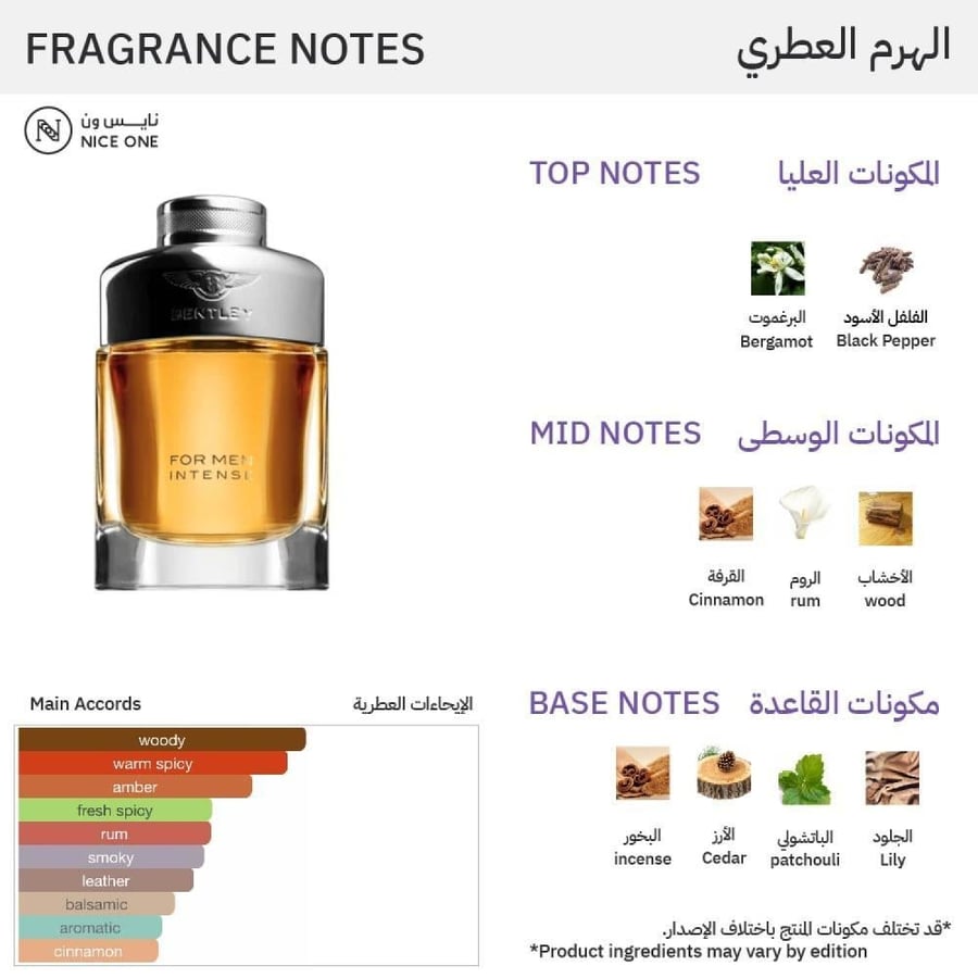 بنتلي عطر إنتنس للرجال - او دو بارفيوم - 100مل |