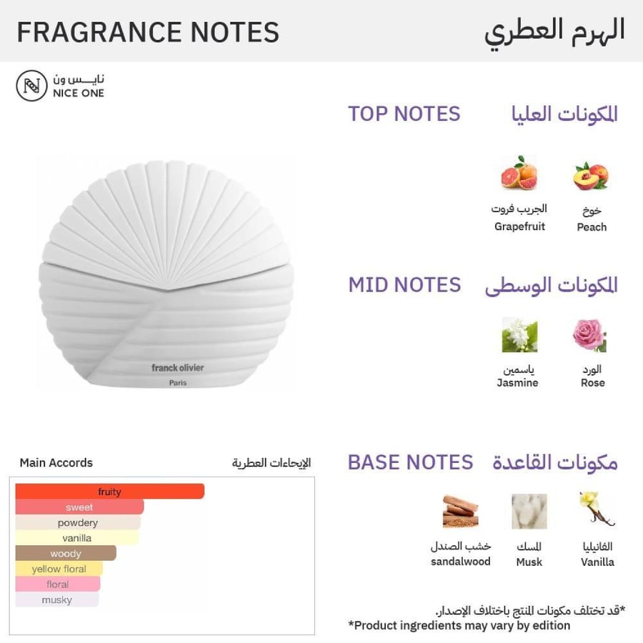 فرانك اوليفير عطر فرانك اوليفير للنساء - او دو برفيوم |  75ml