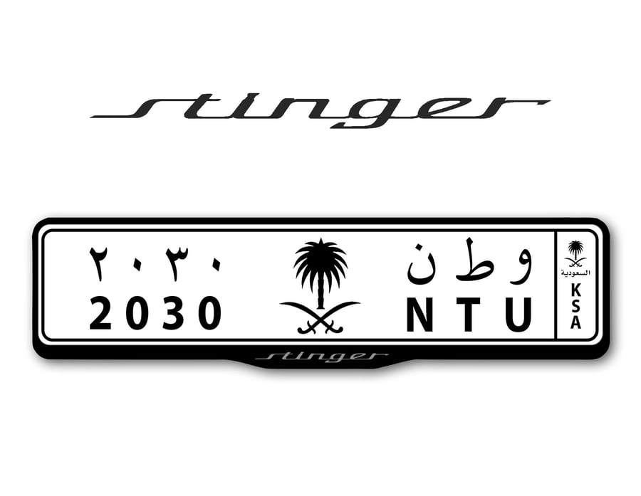 اطار لوحات السيارات شعار ستينغر - STINGER