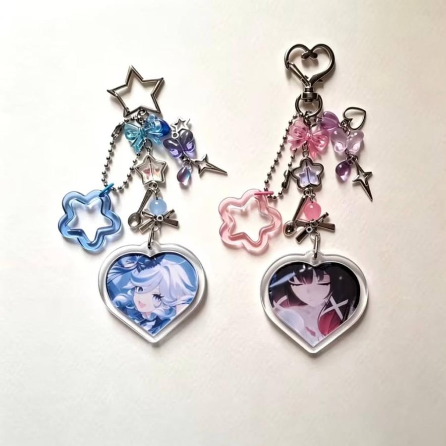 ميداليات قينشن فورينا, كولومبينا- keychains Genshin furina, columbina