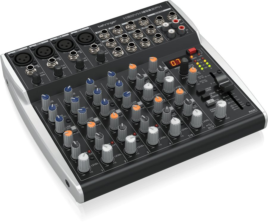مكسر بهرنجر مع مؤثرات صوتية 2 مايك , XENYX QX1202SFX