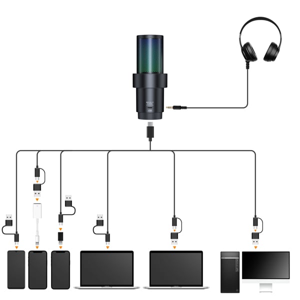wired and wireless recording receiver